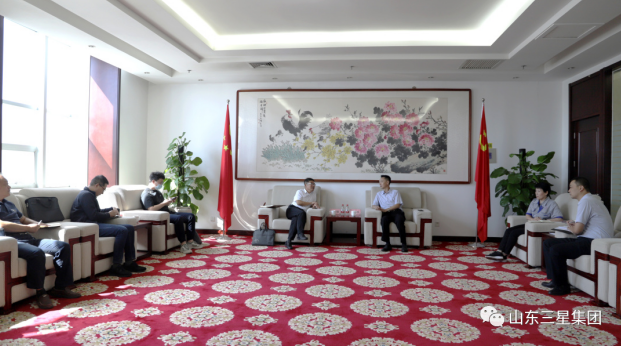 濱州市工信局黨組成員、副局長孫軼修來山東三星集團調(diào)研